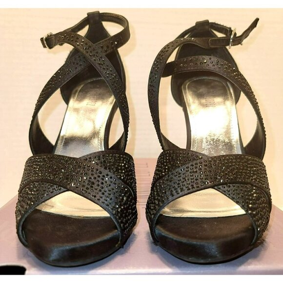 JLo Jennifer Lopez Flora Black Rhinestone Pumps - Size 7 - Picture 6 of 10